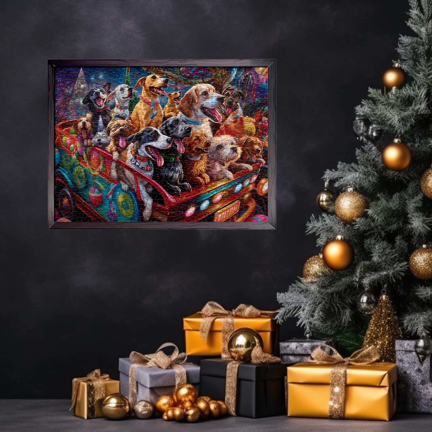 Parco divertimenti natalizi puzzle dogsaw puzzle 1000 pezzi