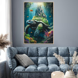 Sotto il puzzle gigante 1000 pezzi