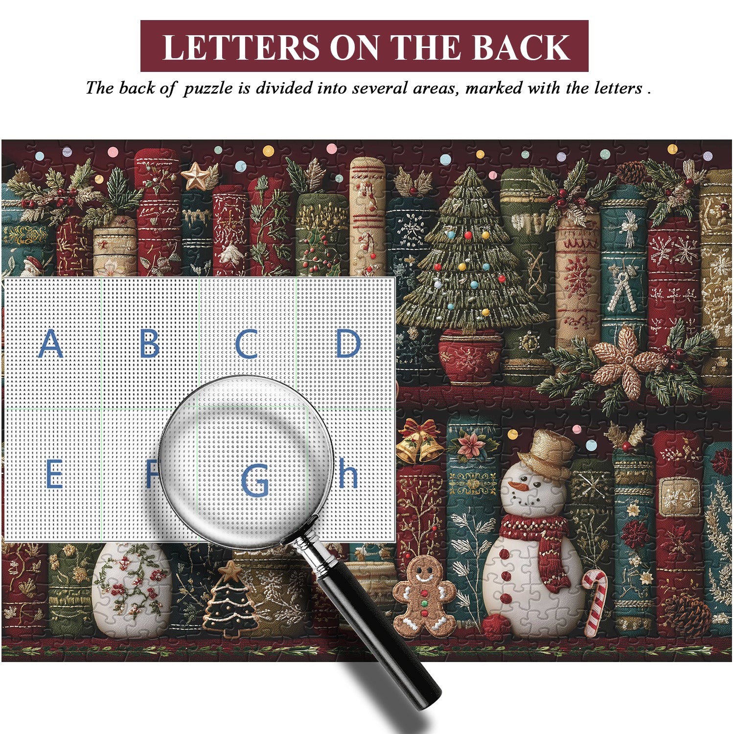 Weihnachts -Stickerei Regal Puzzle 500 Stücke