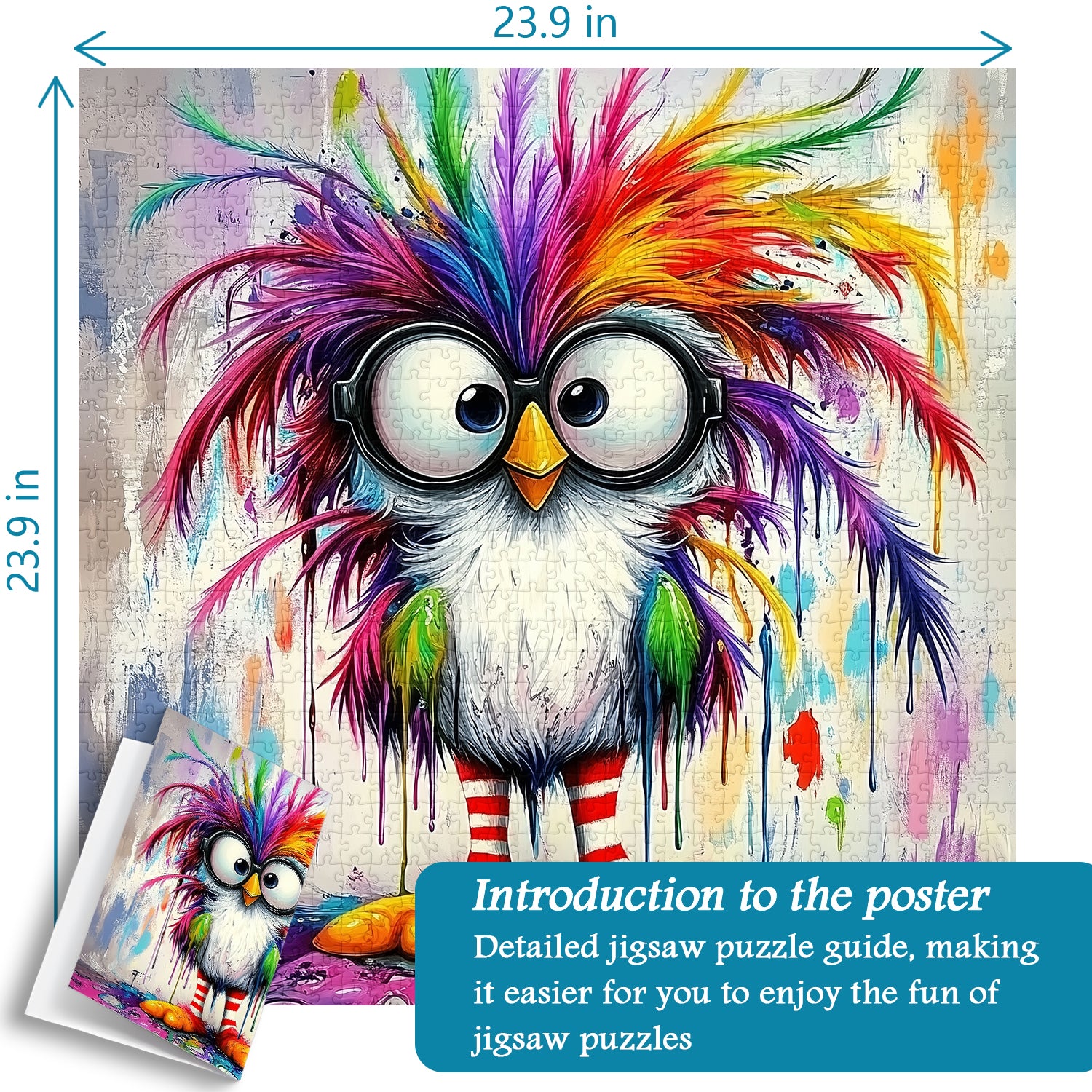 Color Explosion Bird puzzle puzzle 1000 pezzi