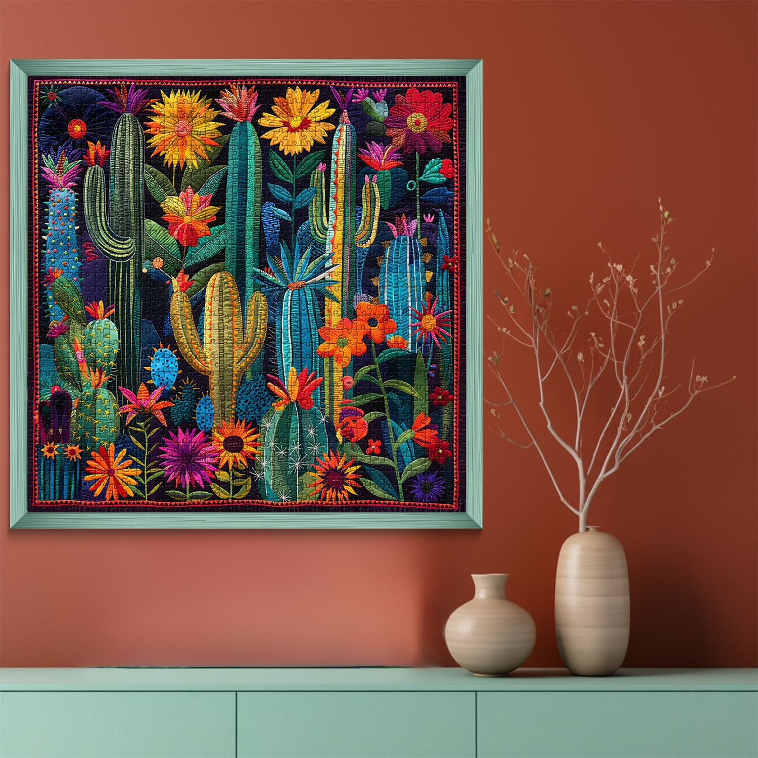 Patchwork cactus puzzle puzzle 1000 pezzi