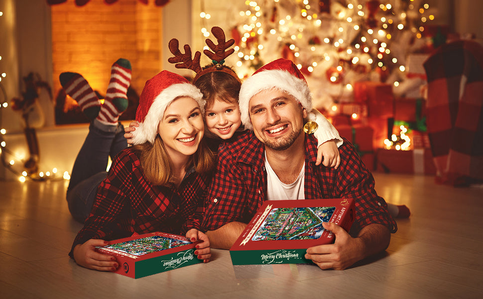 Pieci di puzzle del negozio di Natale 1000 pezzi