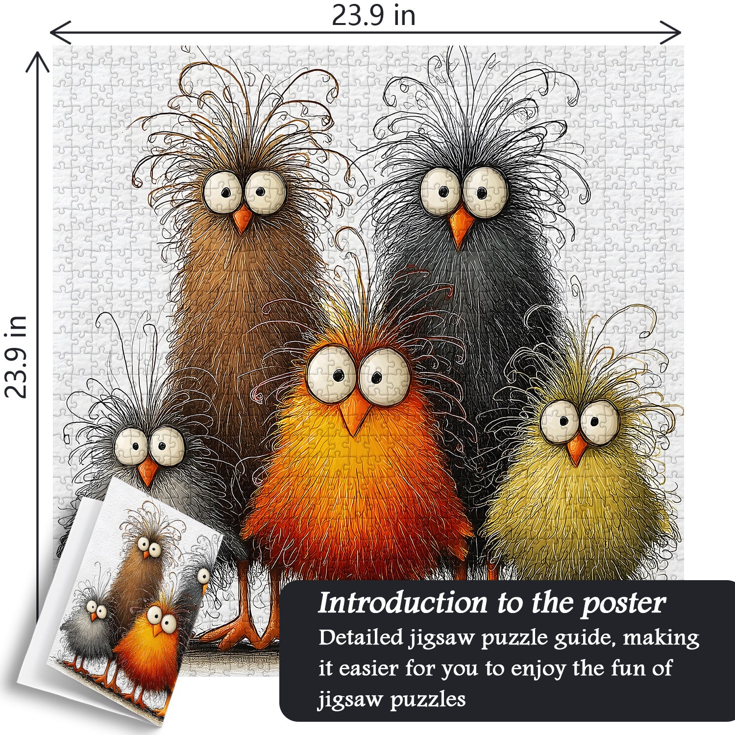 Punti di puzzle di pollo astratto 1000 pezzi