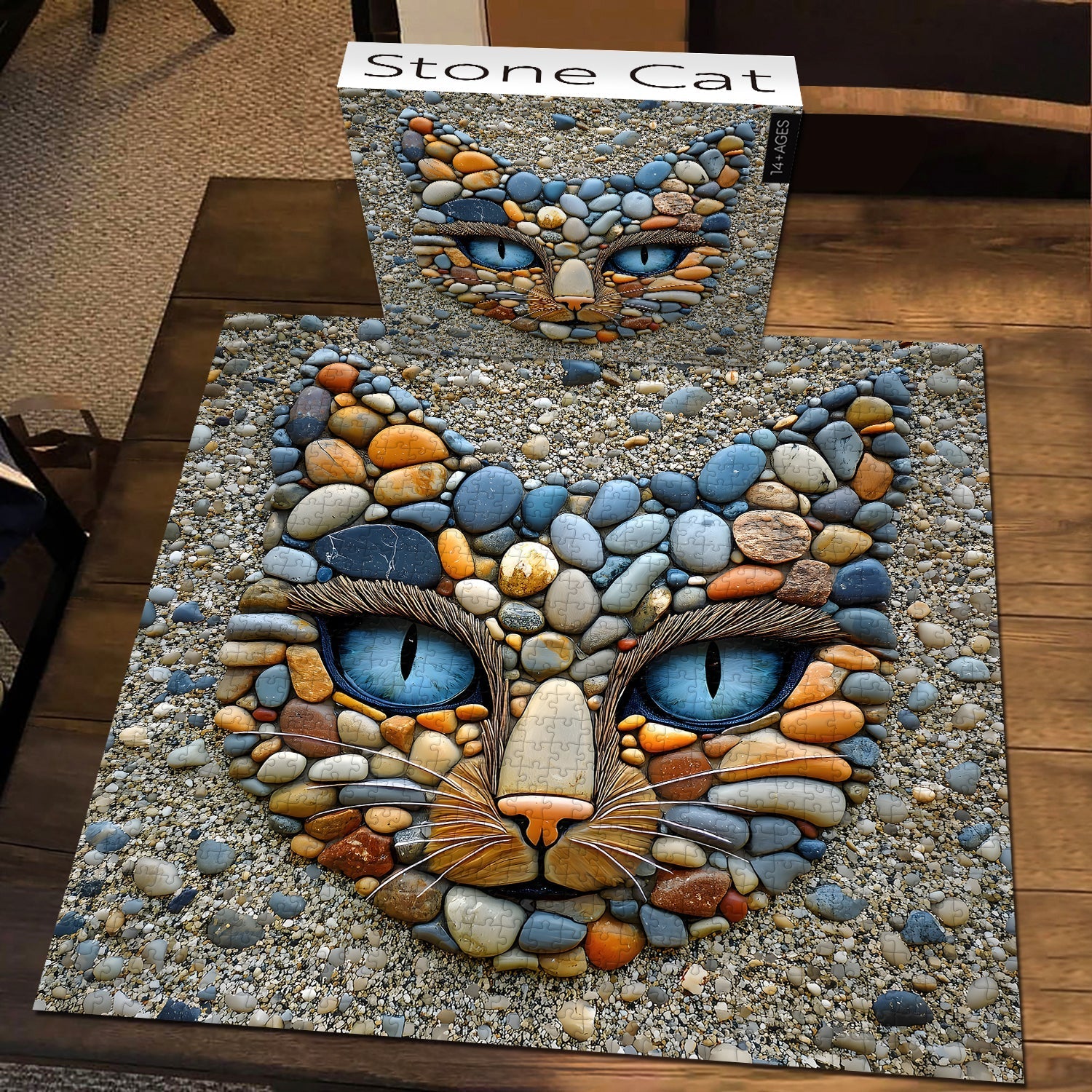 Puzzle gatto in pietra puzzle 1000 pezzi