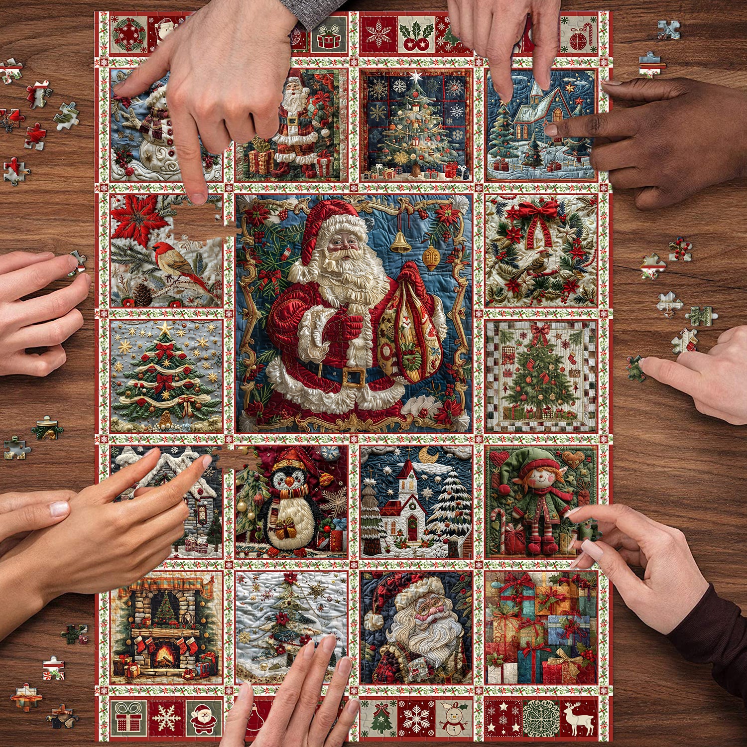 Collage de Noël Puzzle 1000 pièces 1000 pièces