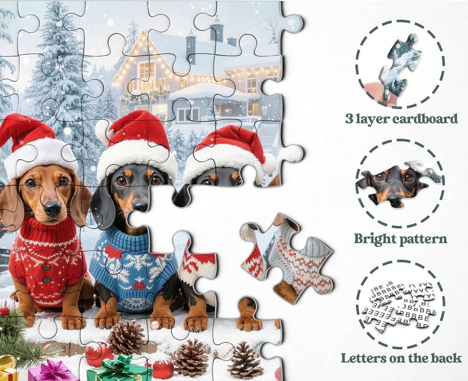 Santa's Pup Posse Jigsaw Puzzle 1000 Pieces