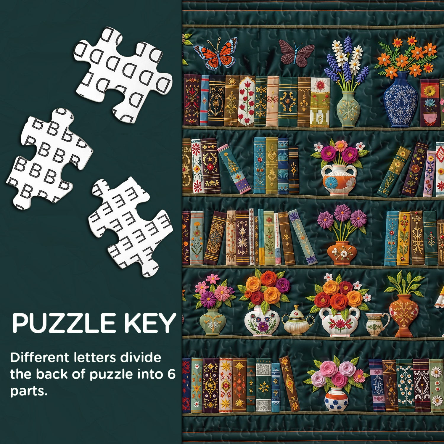 Puzzle da giardino con mensola, 1000 pezzi