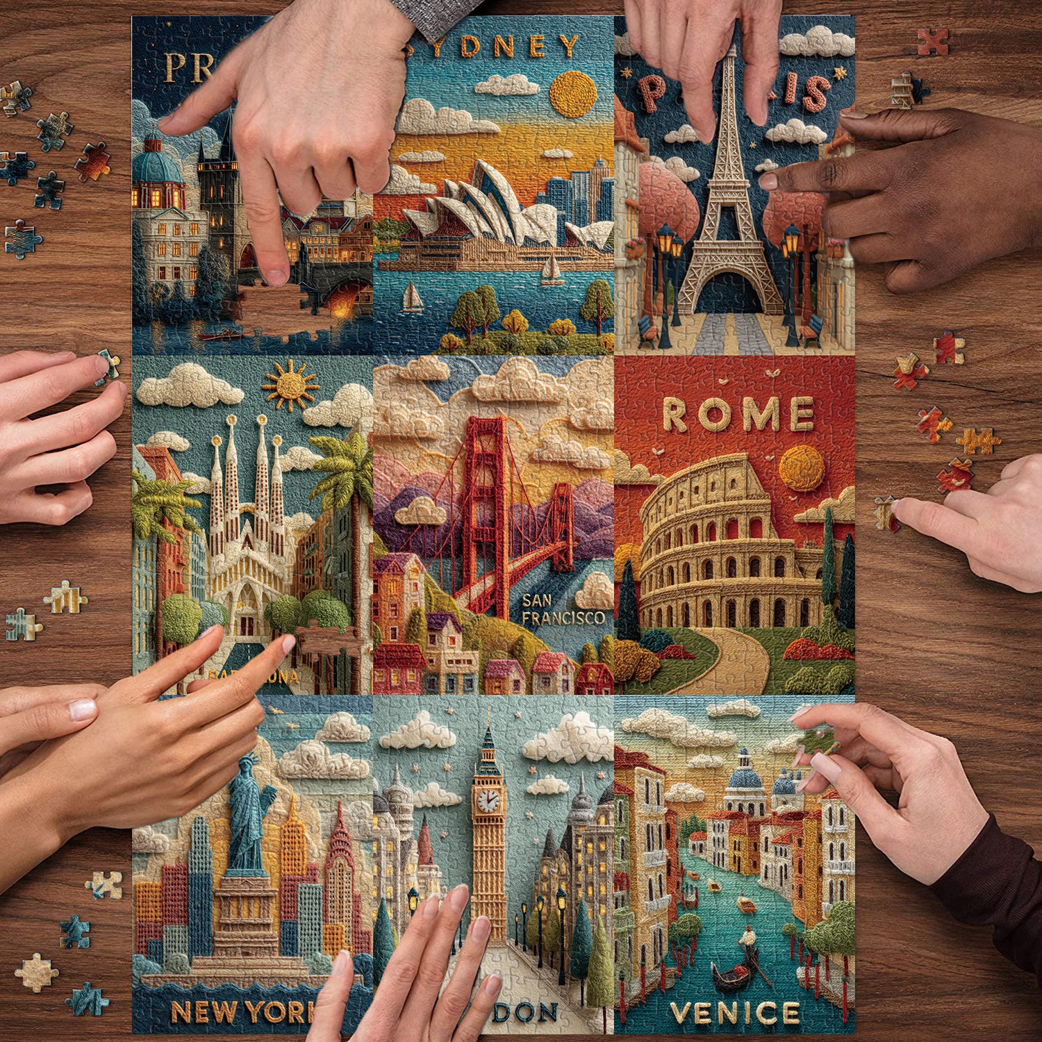Puzzle di viaggi d'arte 1000 pezzi