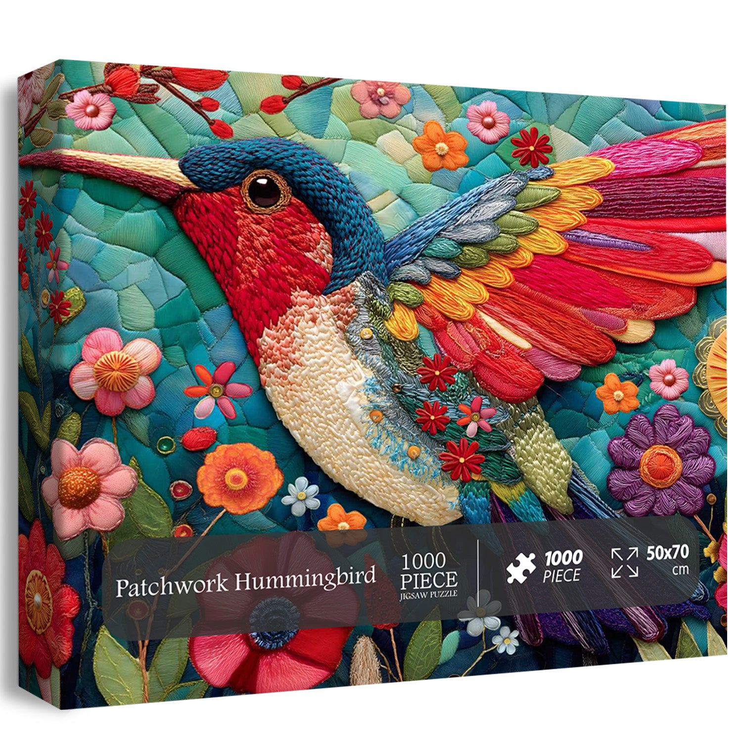 Patchwork Hummingbird Jigsaw Puzzle 1000 Pieces