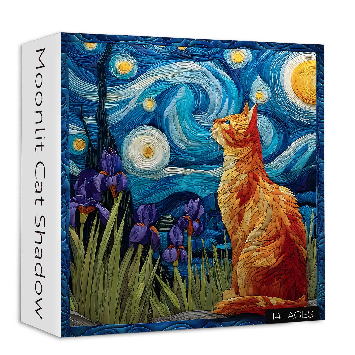 Pun puzzle 1000 pezzi di ombretto per gatto illuminato da luna 1000 pezzi