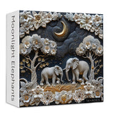 Moonlight Elephants puzzle puzzle 1000 pezzi