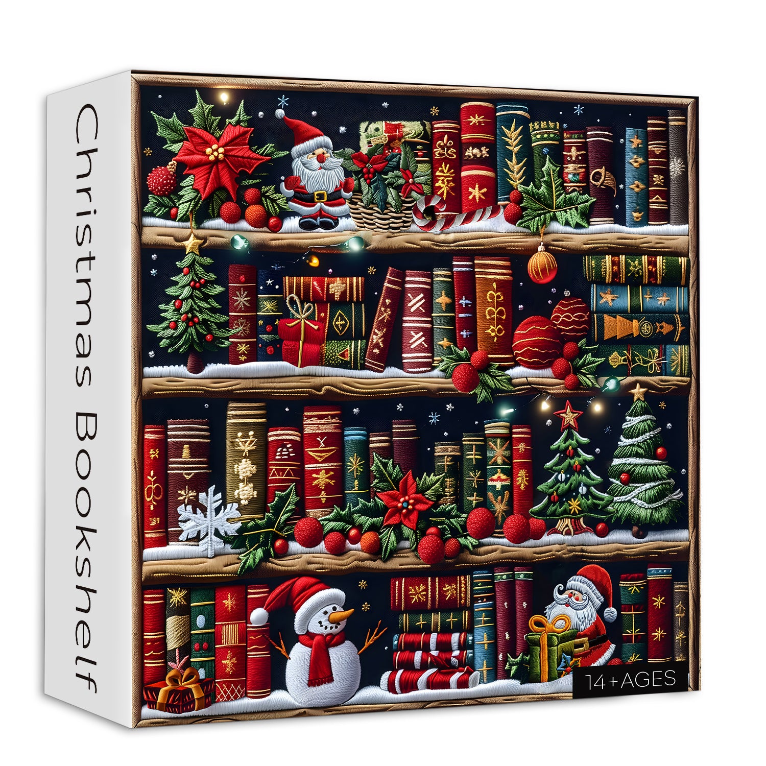 Christmas Bookshelf Jigsaw Puzzle 1000 Pieces
