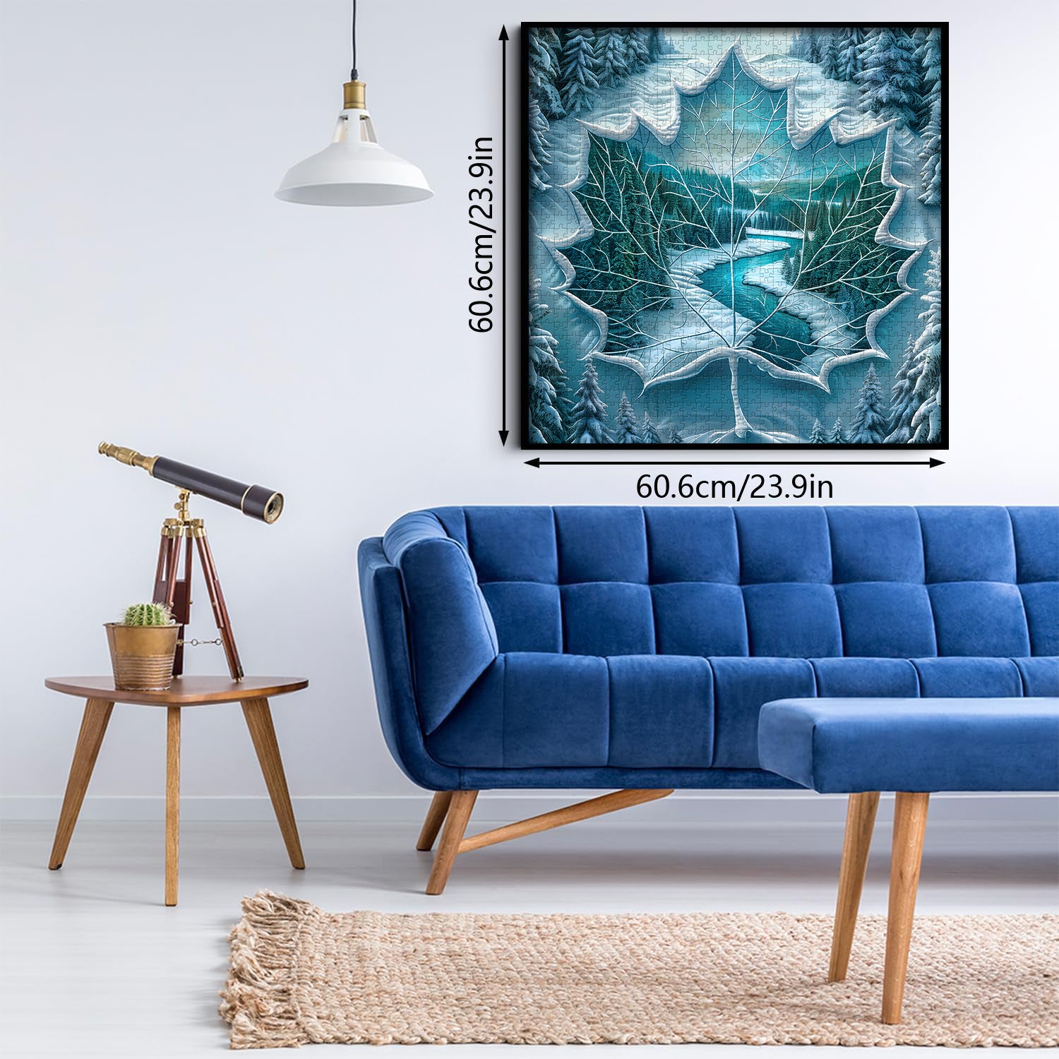 Winter Leaf River puzzle puzzle 1000 pezzi