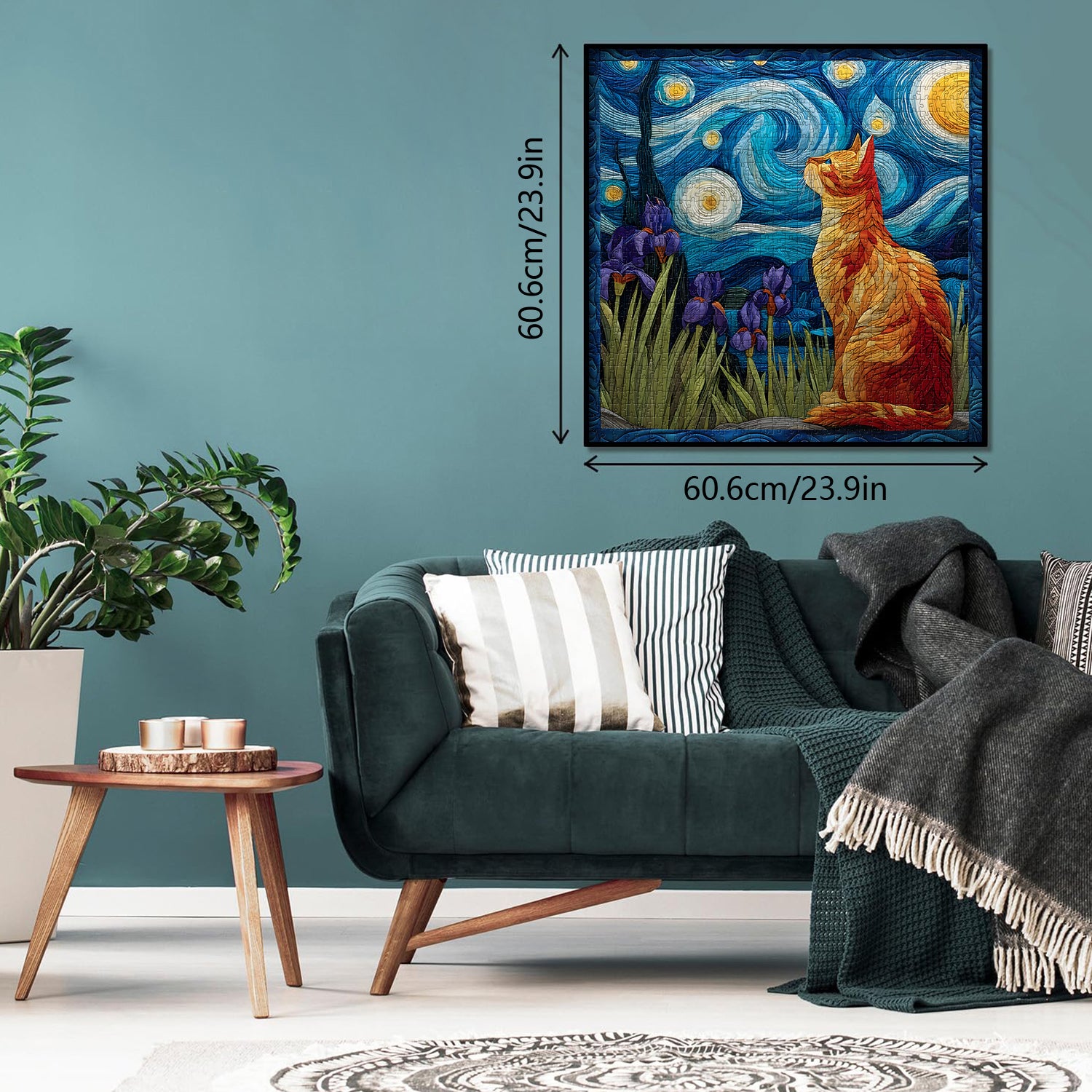 Pun puzzle 1000 pezzi di ombretto per gatto illuminato da luna 1000 pezzi