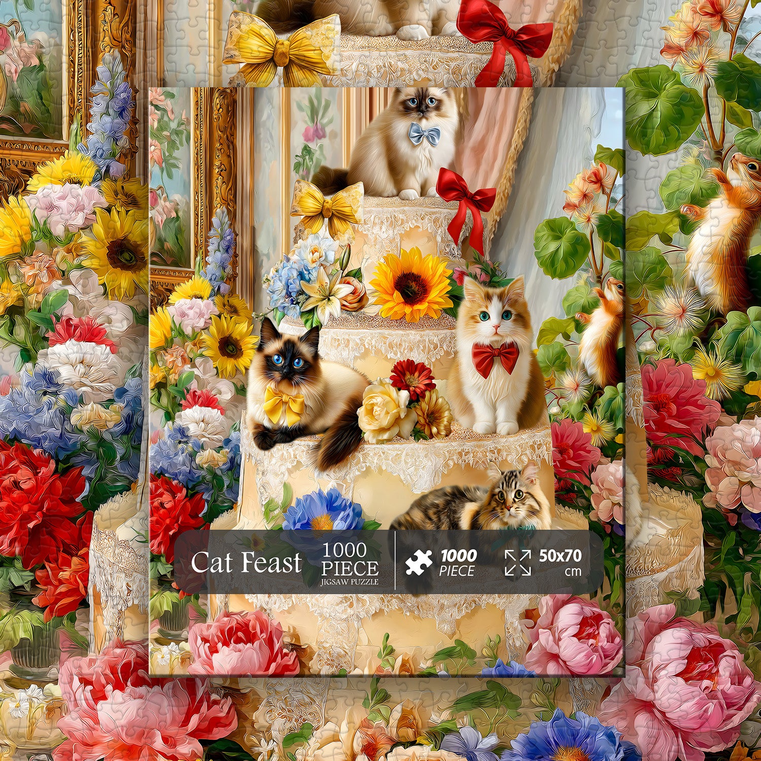 Cat Feast Jigsaw Puzzle 1000 Pieces