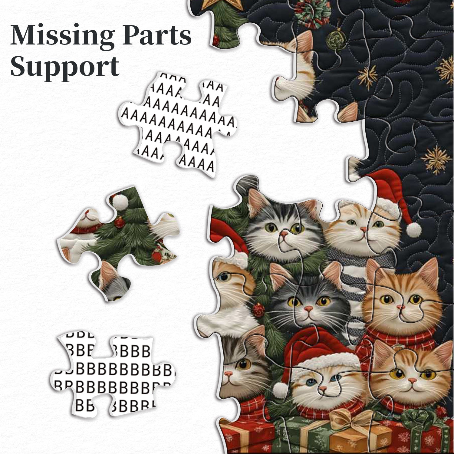 Katzen Weihnachtsbaum -Puzzle 1000 Stücke