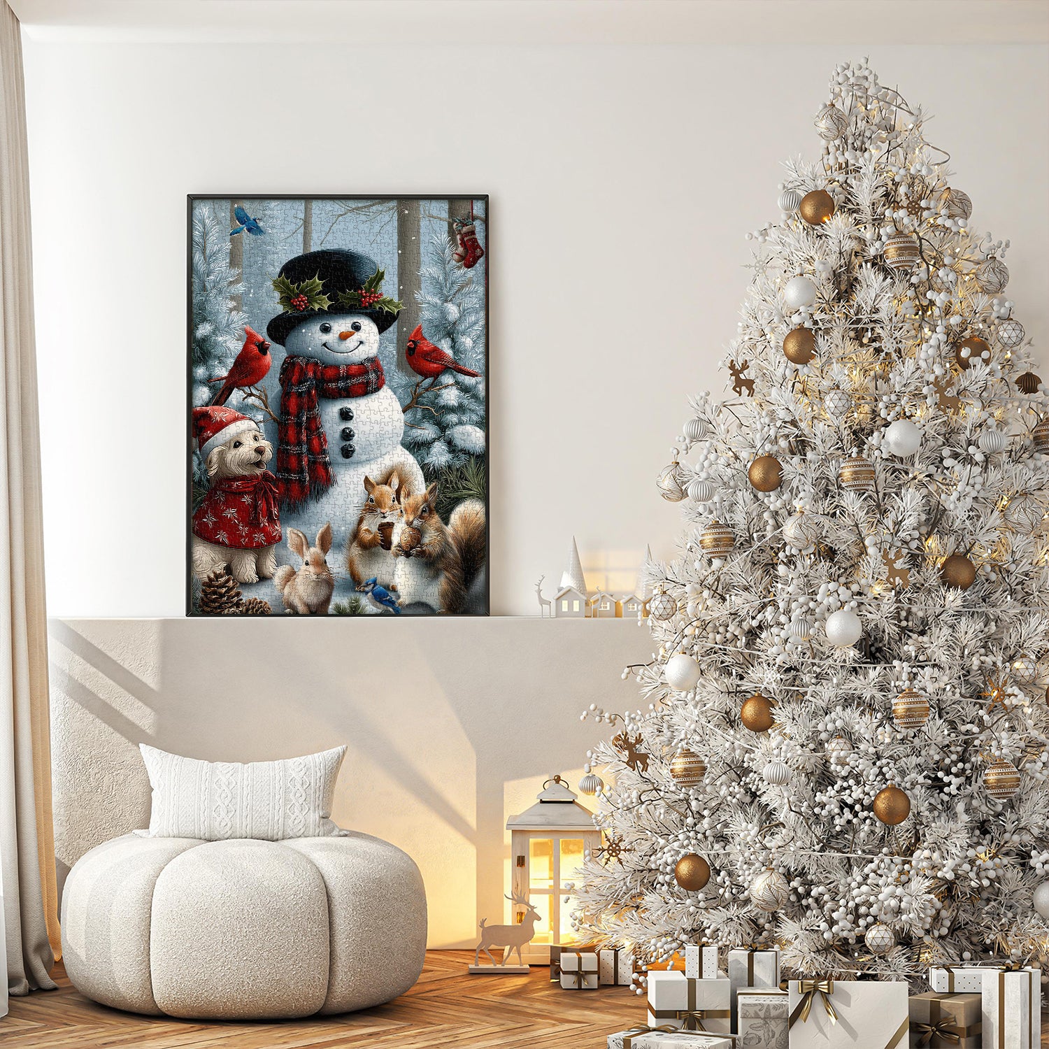 Jolly Snowman Friends Jigsaw Puzzle 1000 pièces
