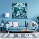 Winter Leaf River puzzle puzzle 1000 pezzi