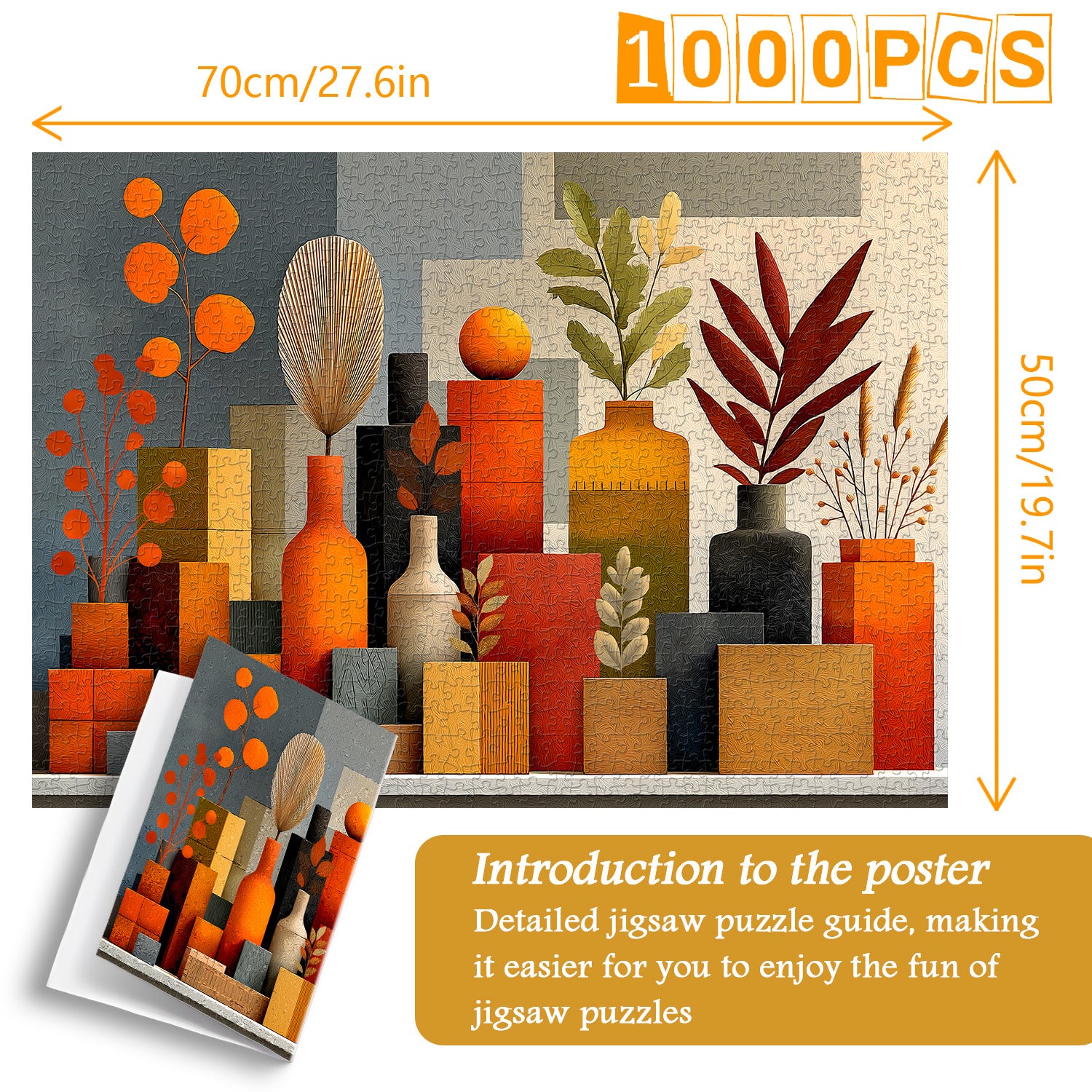 Puzzle puzzle arancione 1000 pezzi