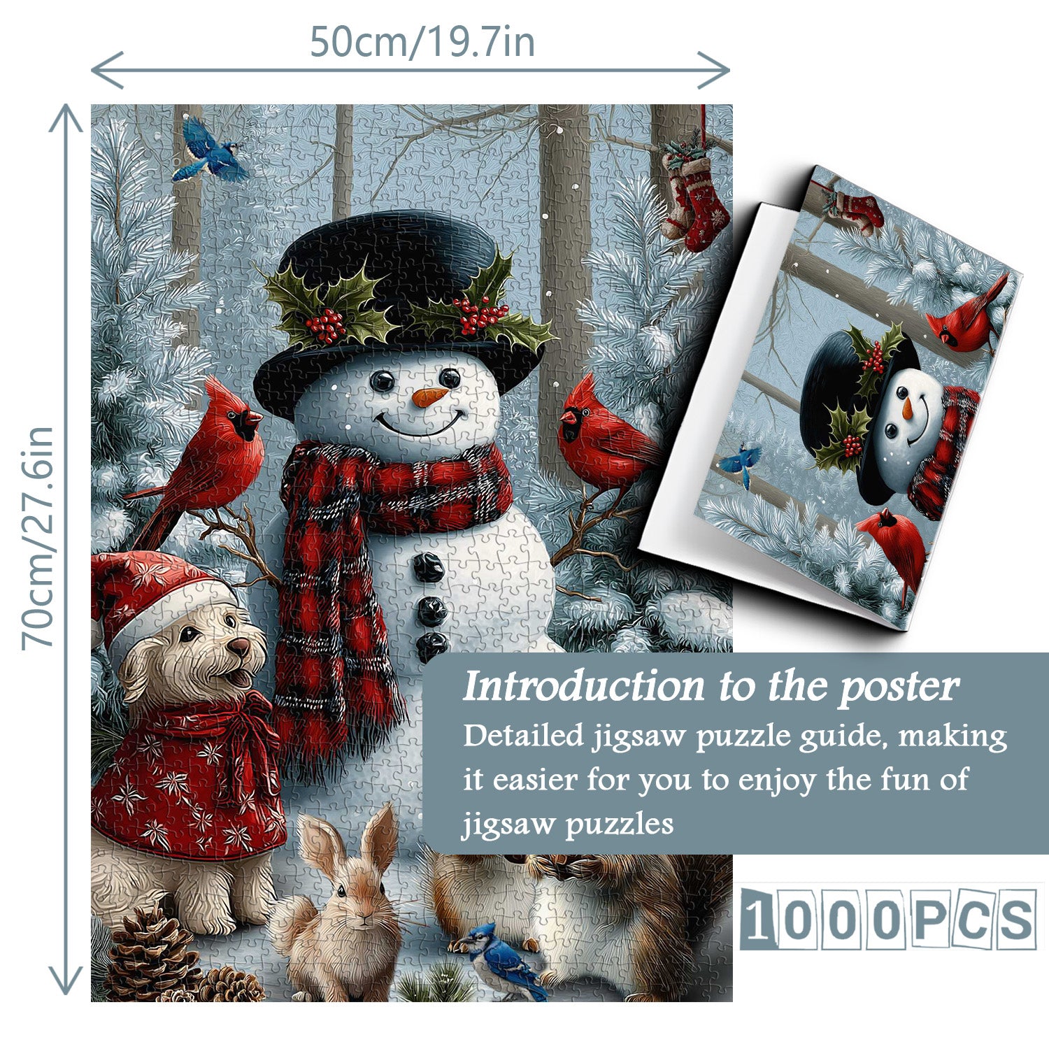 Jolly Snowman Friends Jigsaw Puzzle 1000 pièces
