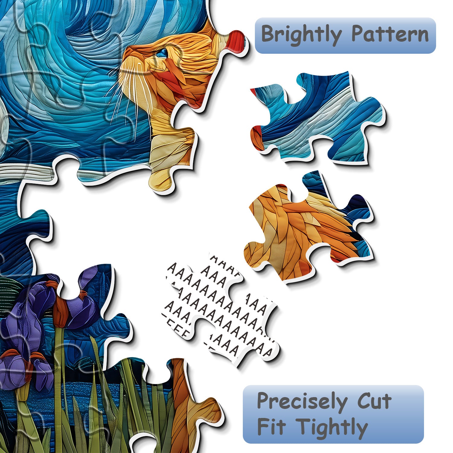 Pun puzzle 1000 pezzi di ombretto per gatto illuminato da luna 1000 pezzi