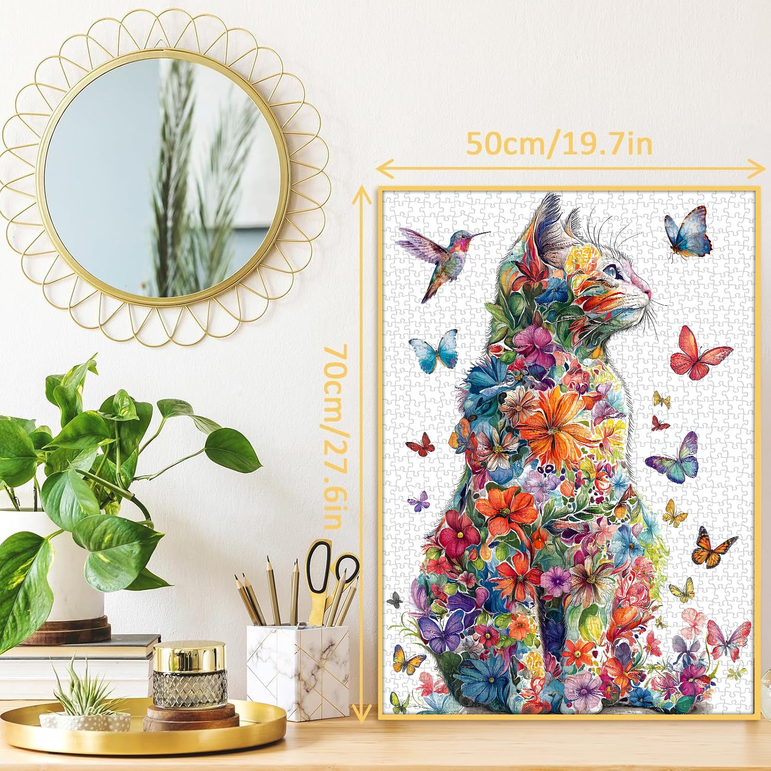 Pun puzzle 1000 pezzi di puzzle gatto farfalla 1000 pezzi