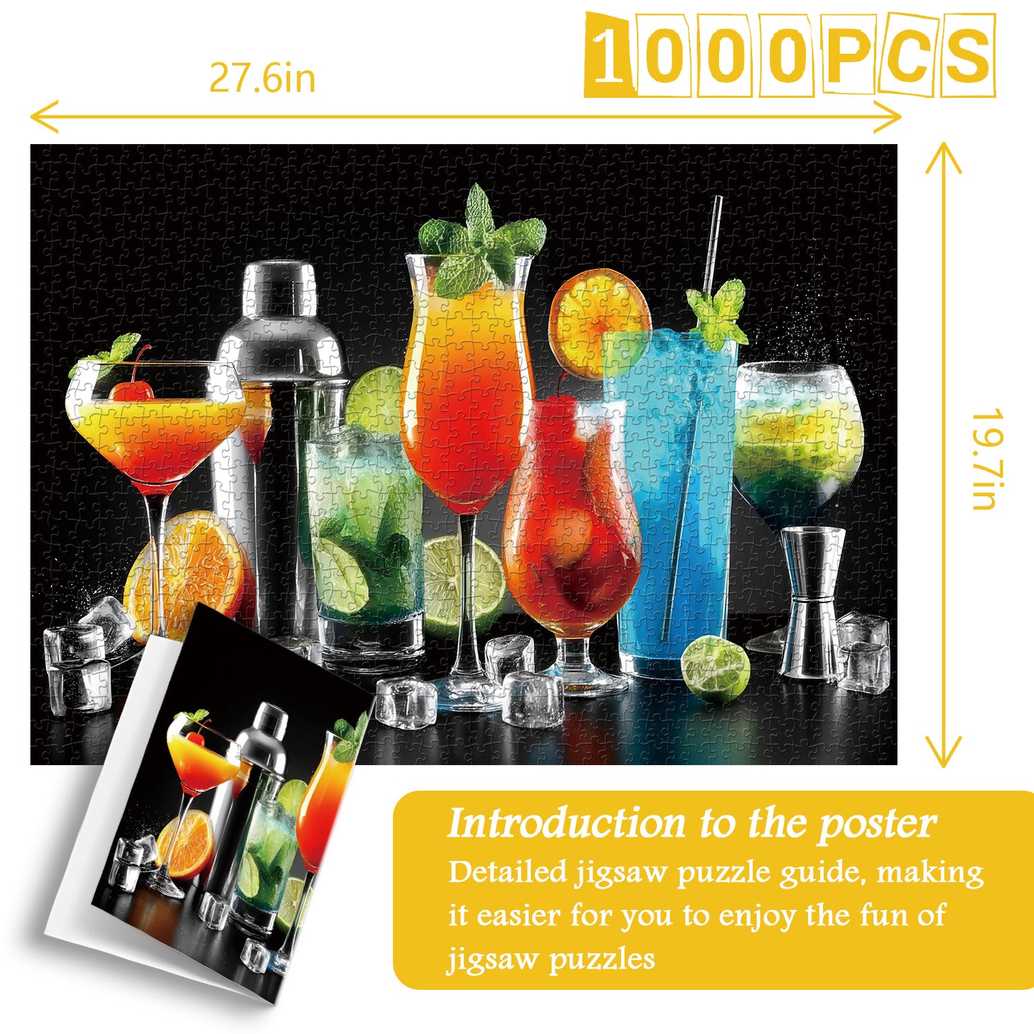 Vibrante puzzle da cocktail puzzle 1000 pezzi