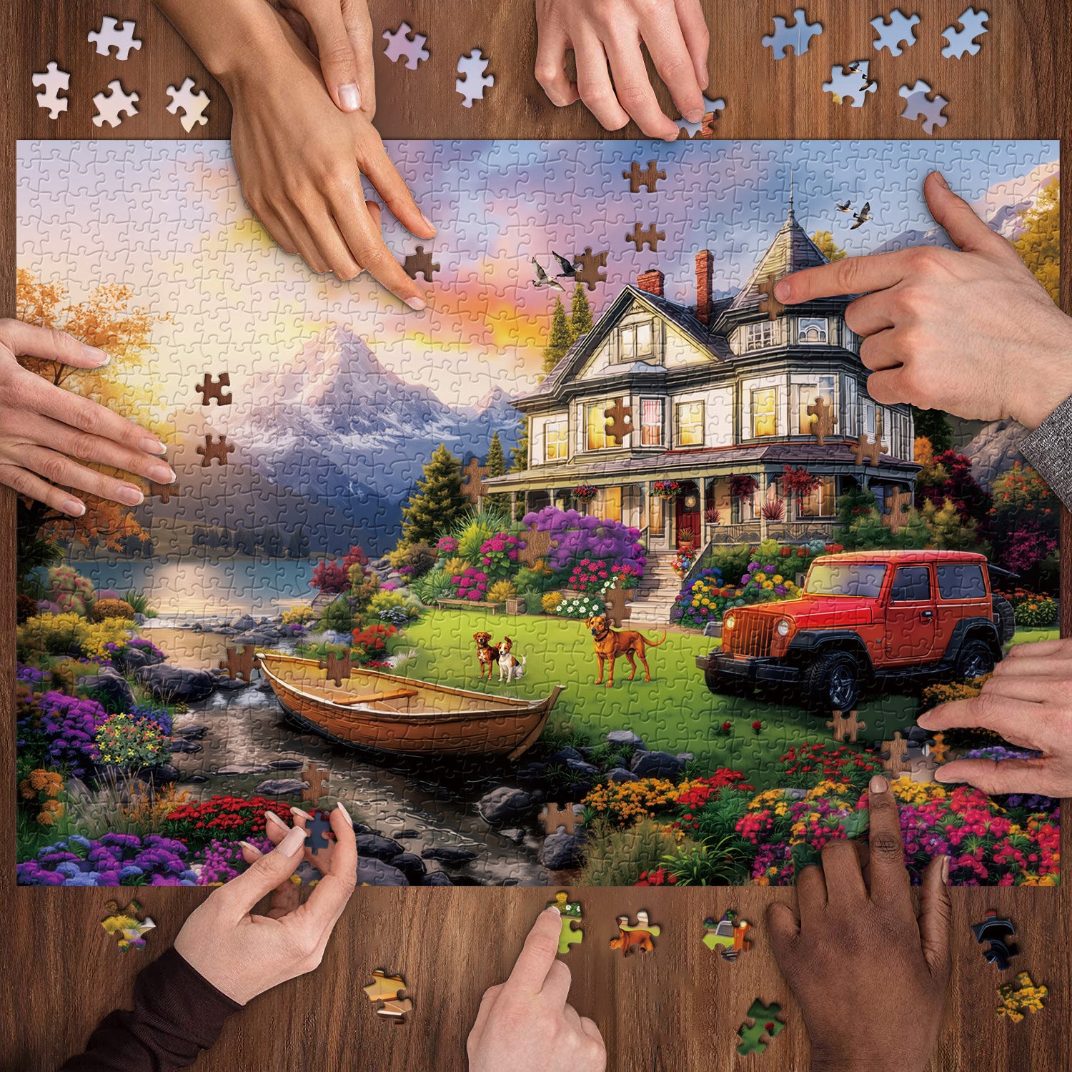 Pun puzzle per Jigsaw Villa Tranquil 1000 pezzi