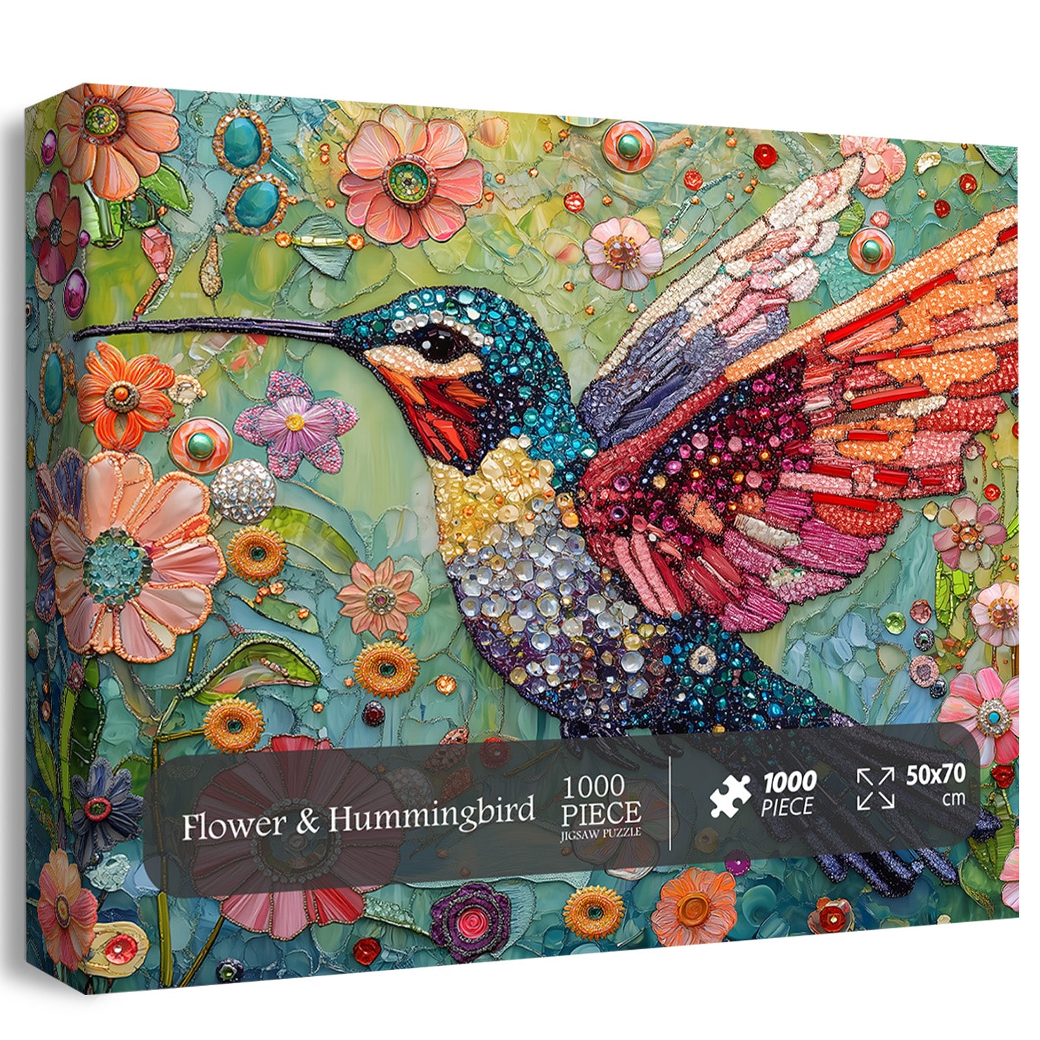 Flower & Hummingbird Jigsaw Puzzle 1000 Pieces