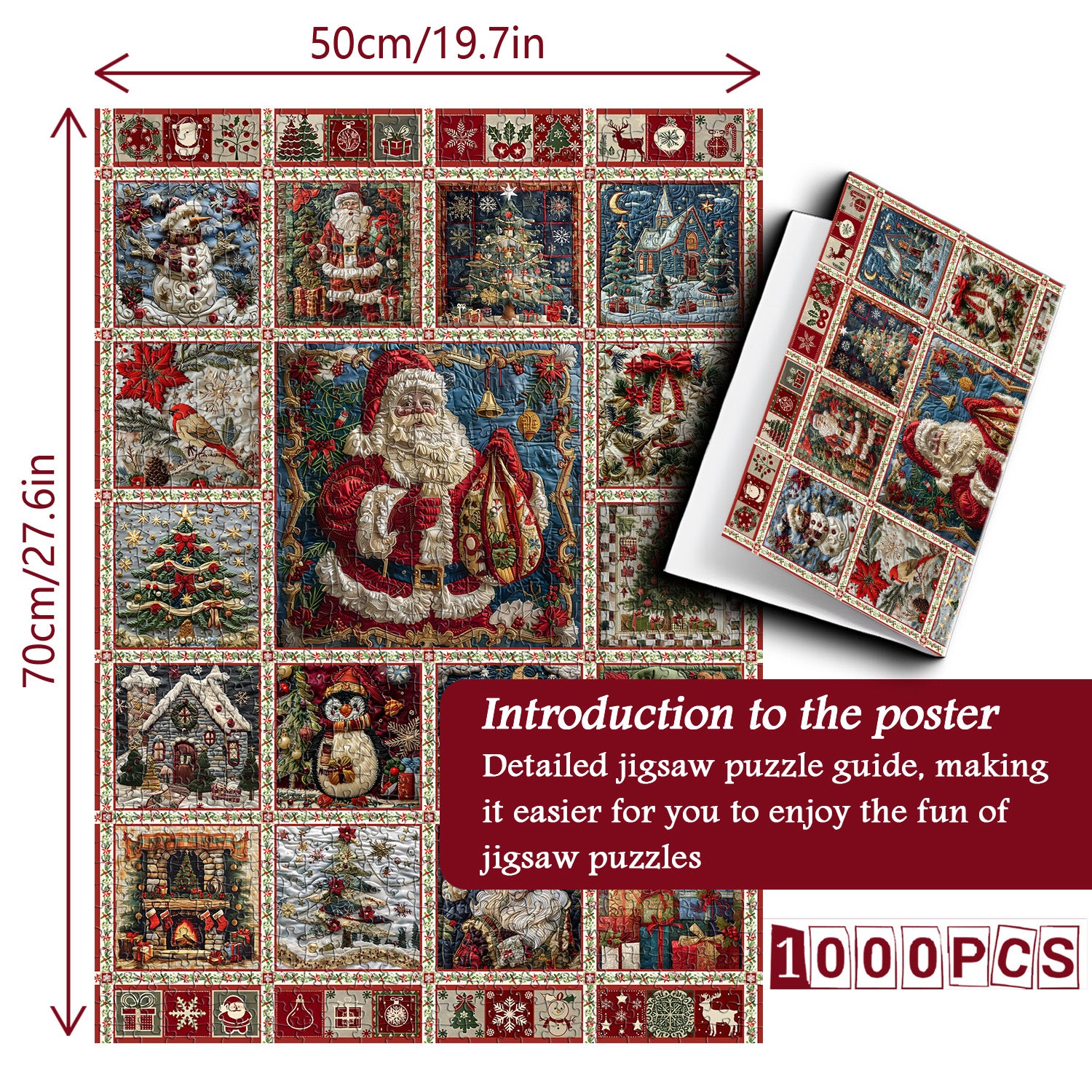 Collage de Noël Puzzle 1000 pièces 1000 pièces