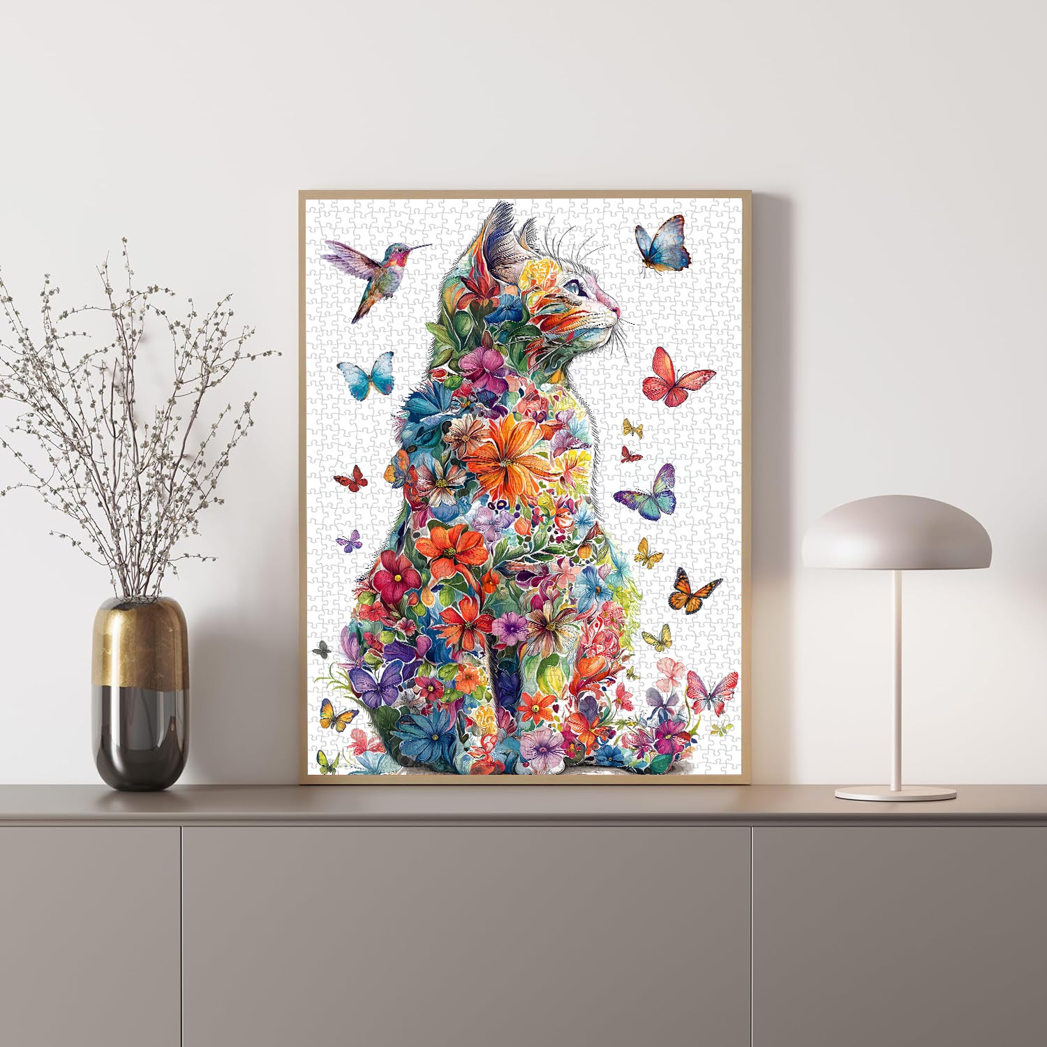 Pun puzzle 1000 pezzi di puzzle gatto farfalla 1000 pezzi