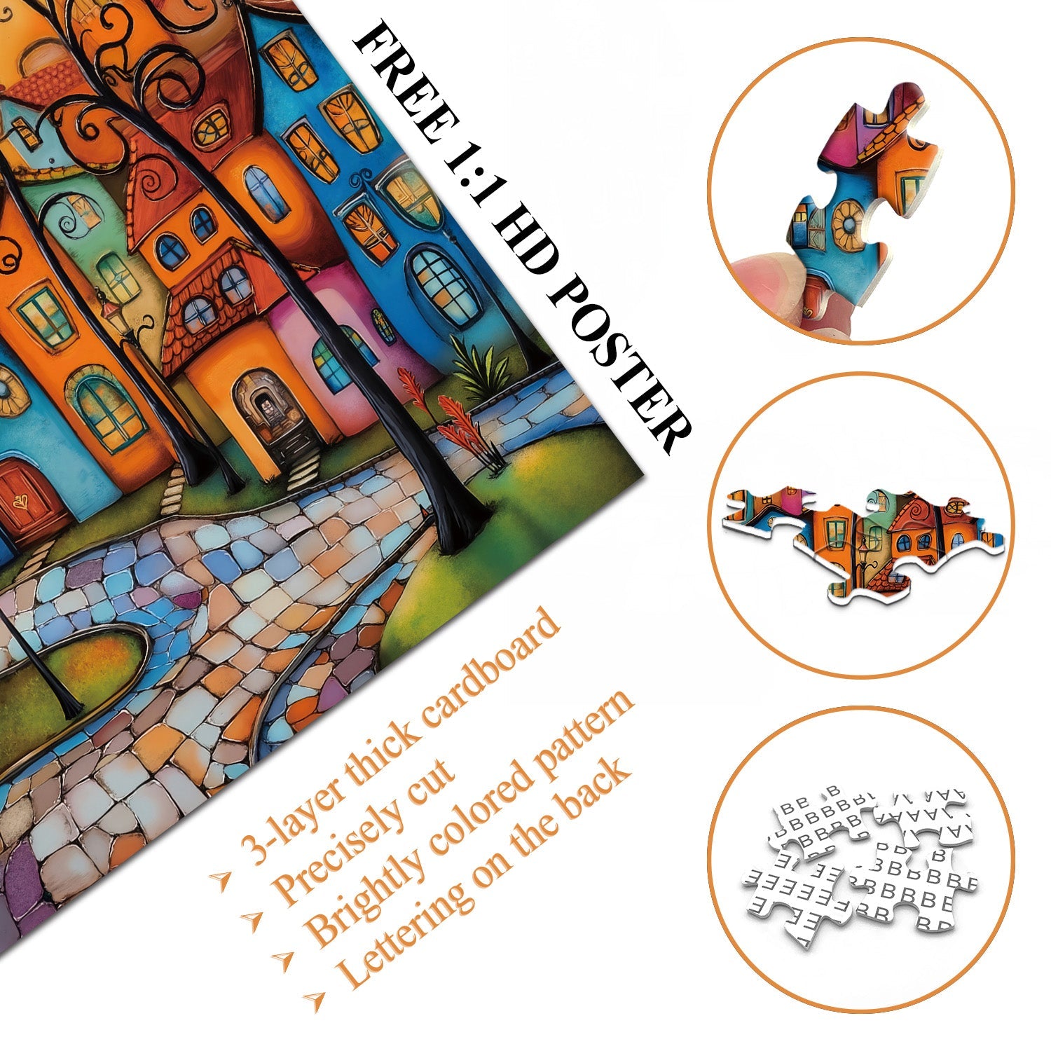 Puzzle città colorate puzzle 1000 pezzi