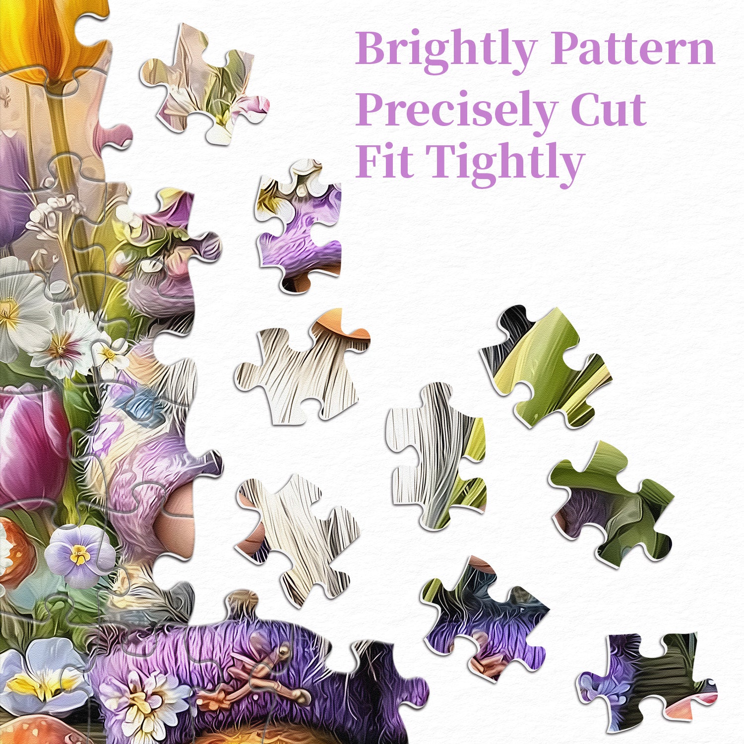 Puzzle floral gnome puzzle 1000 pièces