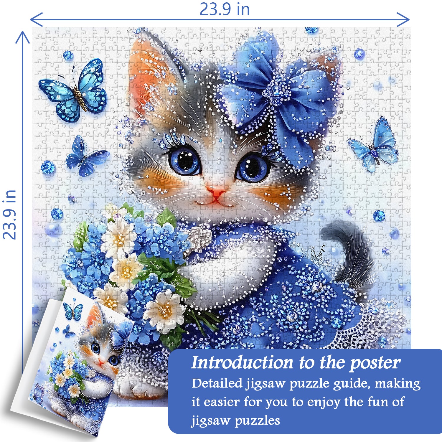 Puzzle del gattino zaffiro da 1000 pezzi