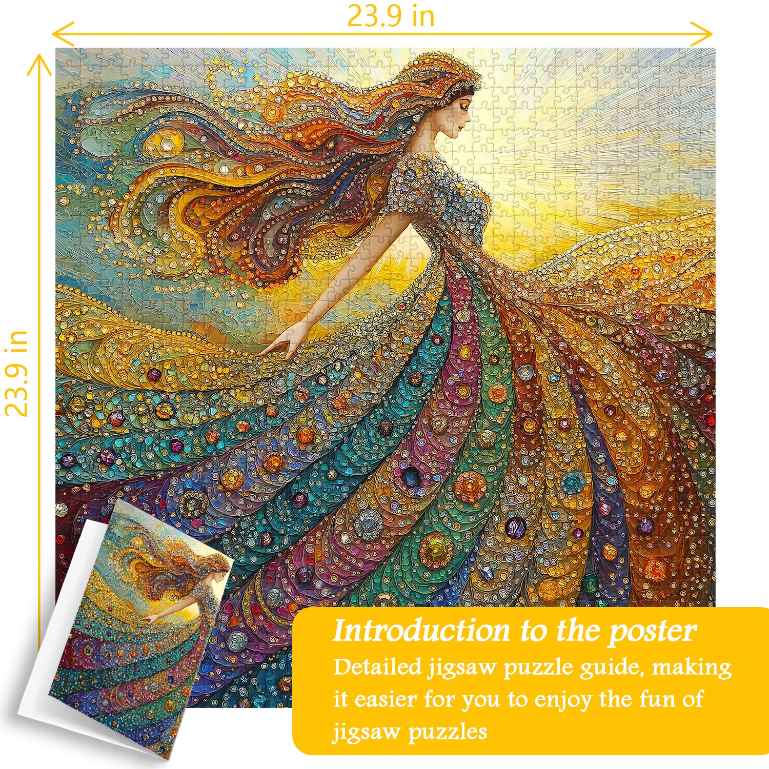 Gemstone donna puzzle puzzle 1000 pezzi