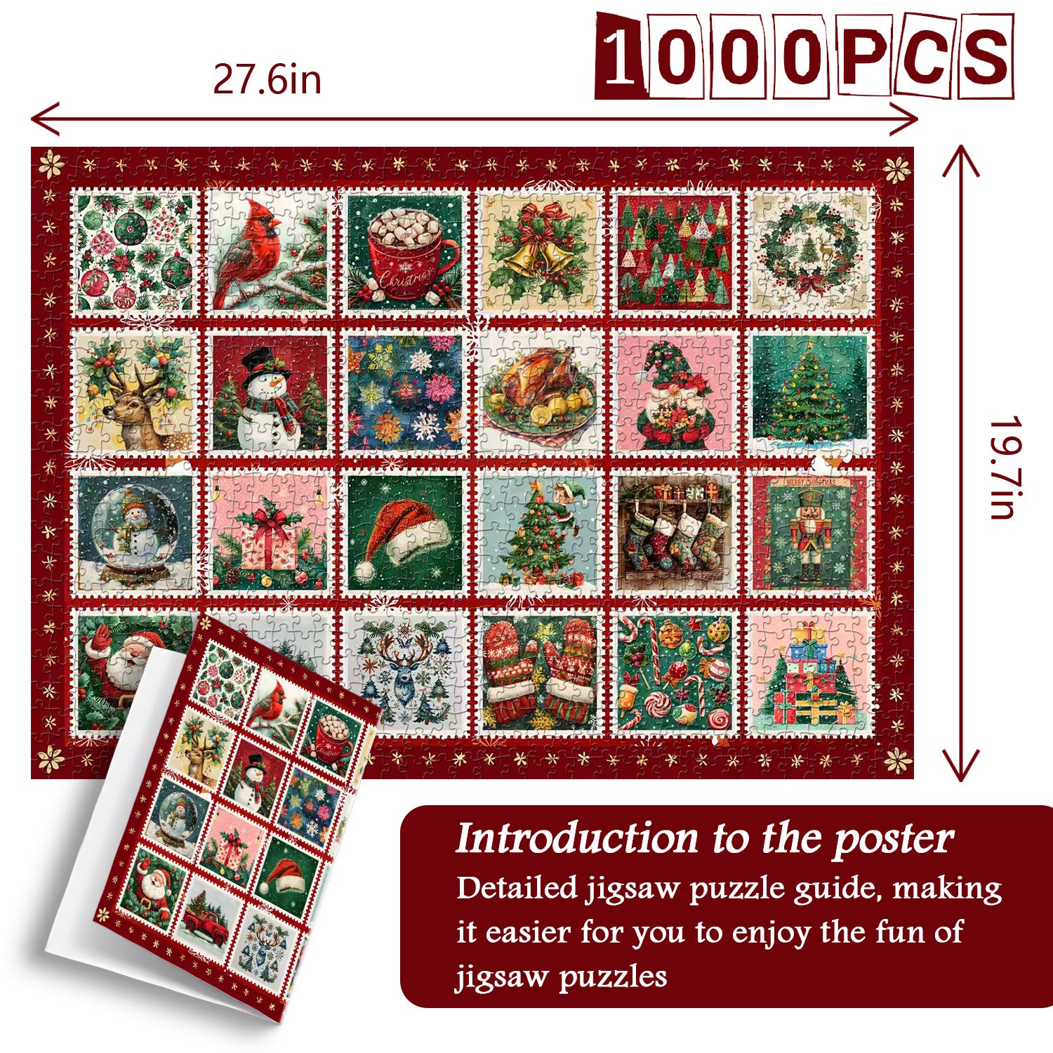 Stamps natalizio puzzle puzzle 1000 pezzi