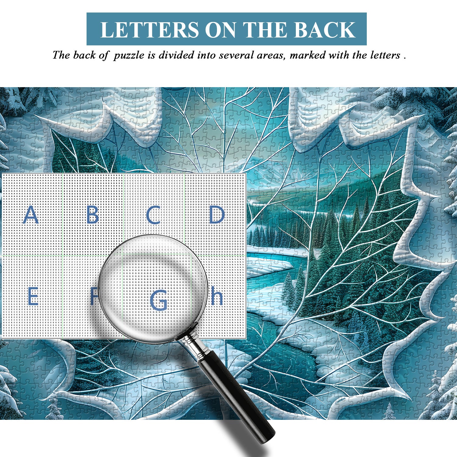 Winter Leaf River puzzle puzzle 1000 pezzi