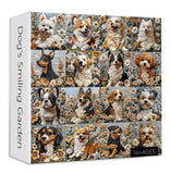Puzzle giardino sorridente del cane 1000 pezzi