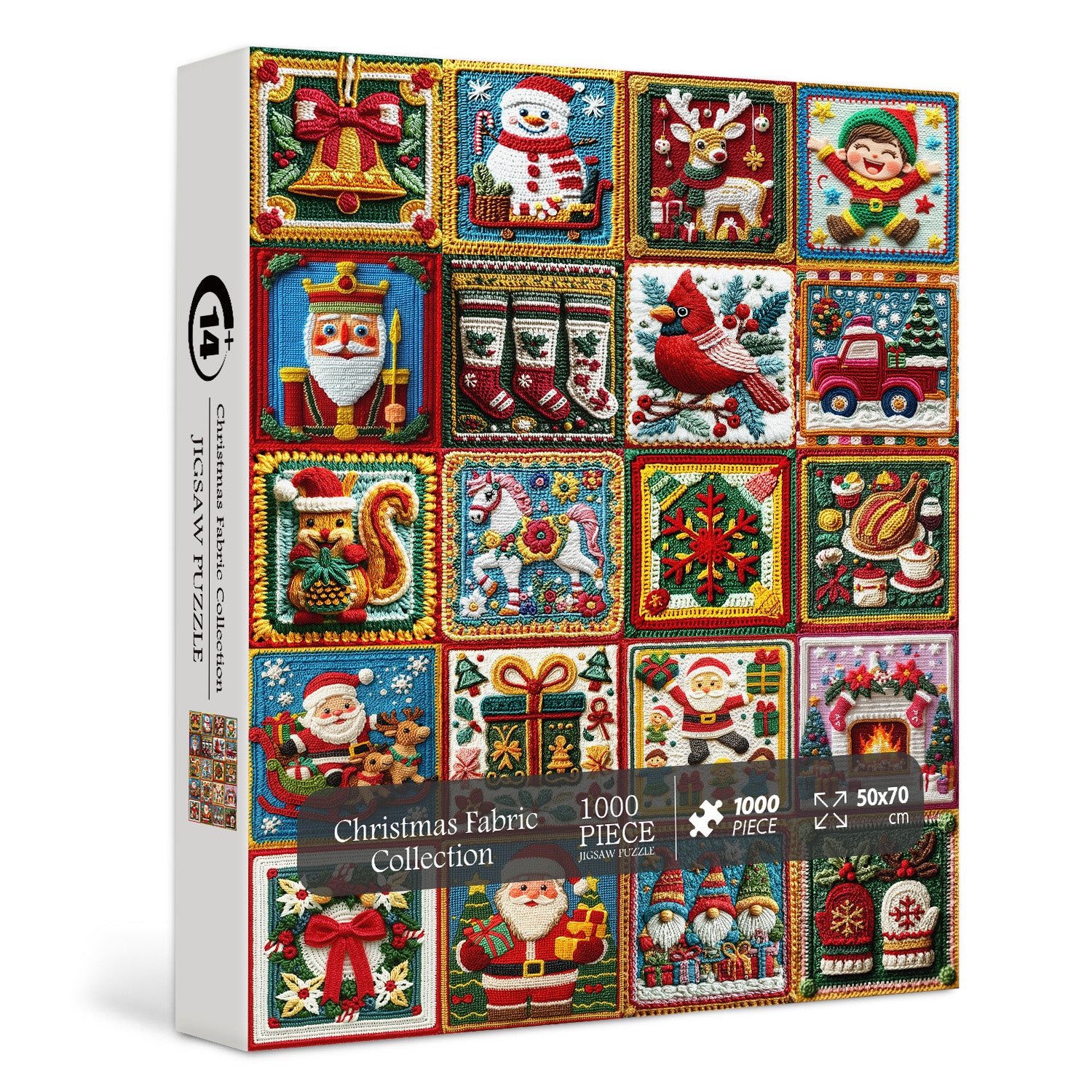 Weihnachts -Stoffkollektion Jigsaw Puzzle 1000 Stücke