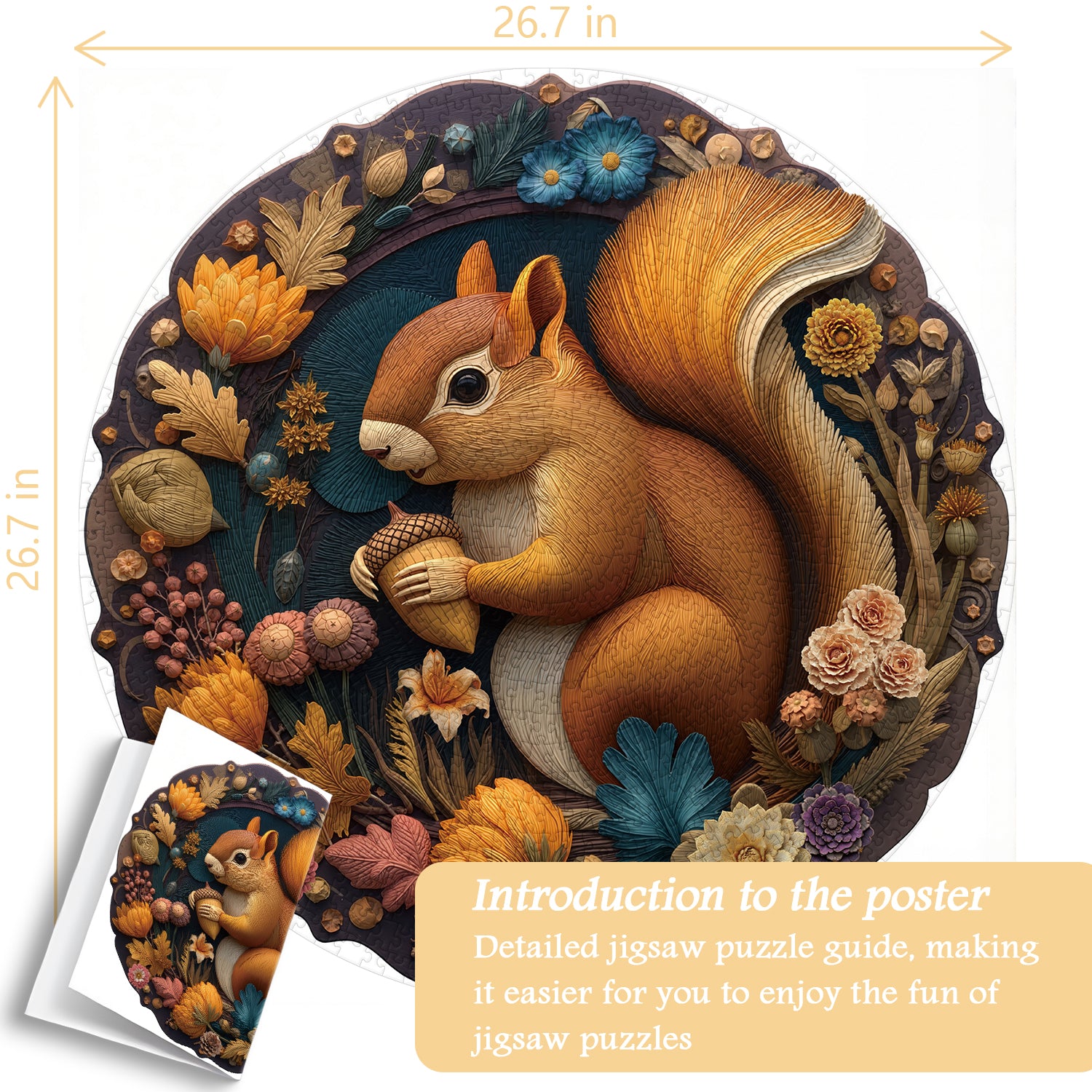 Puzzle puzzle da scoiattolo in legno 1000 pezzi