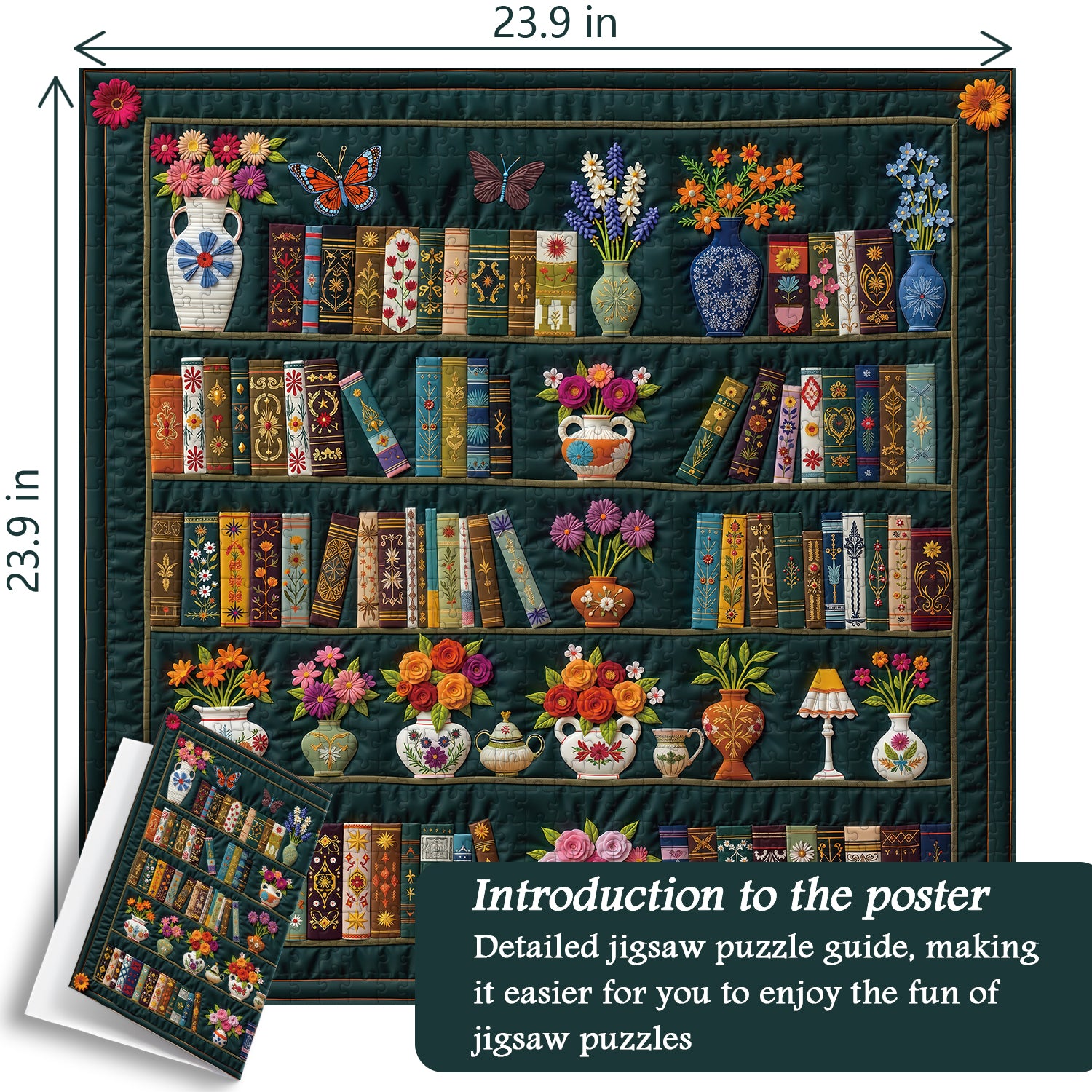 Puzzle da giardino con mensola, 1000 pezzi