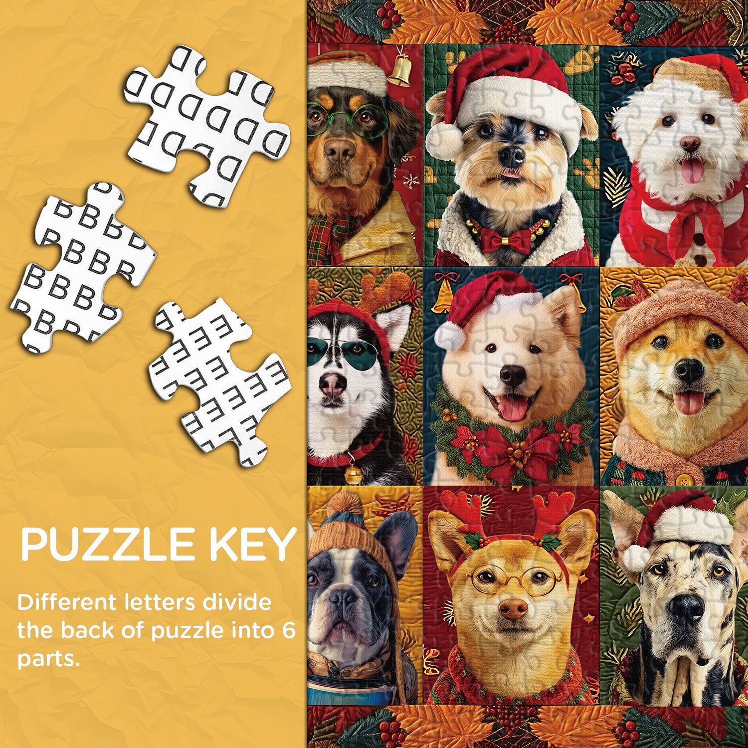 Cani natalizi puzzle puzzle 1000 pezzi