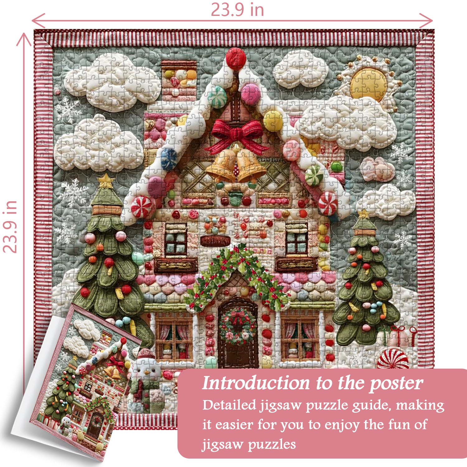 Candy Gingerbread House Jigsaw Puzzle 1000 Pieces