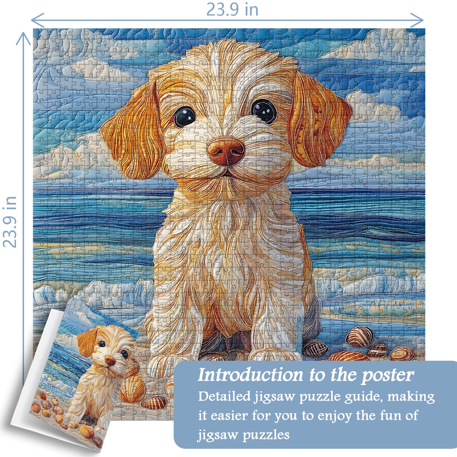 Pun puzzle 1000 pezzi da puzzle cucciolo in tessuto 1000 pezzi