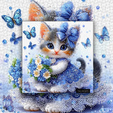 Puzzle del gattino zaffiro da 1000 pezzi