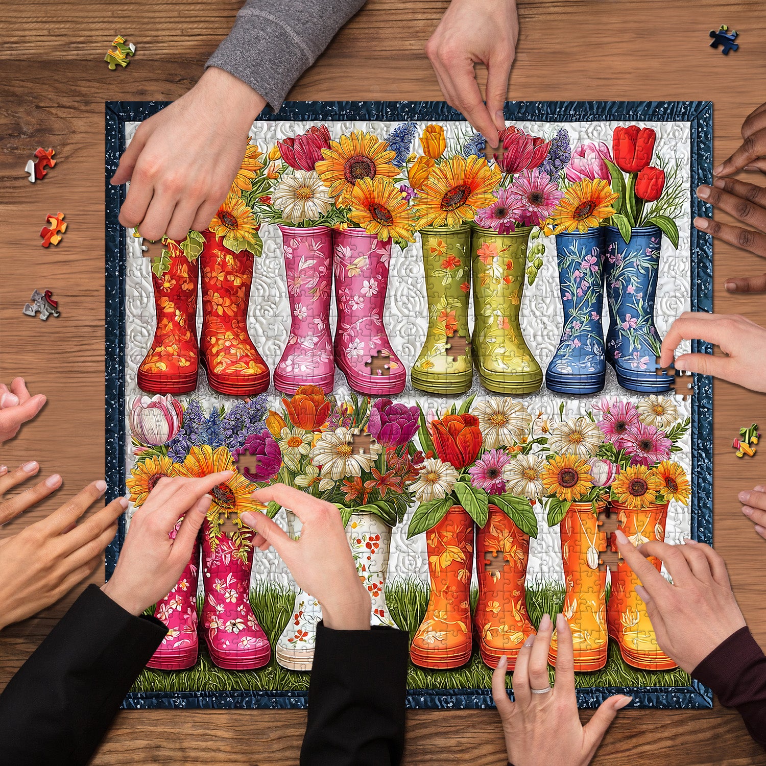 Stivali floreali puzzle puzzle 1000 pezzi