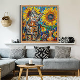 Cat de tournesol puzzle 1000 pièces 1000 pièces