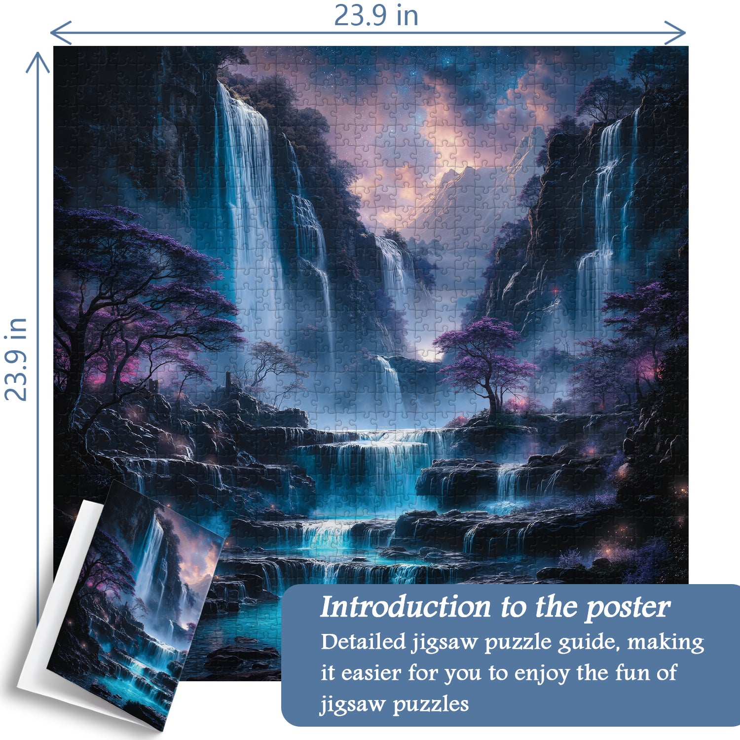 Violet Cascade Jigsaw Puzzle 1000 Pieces
