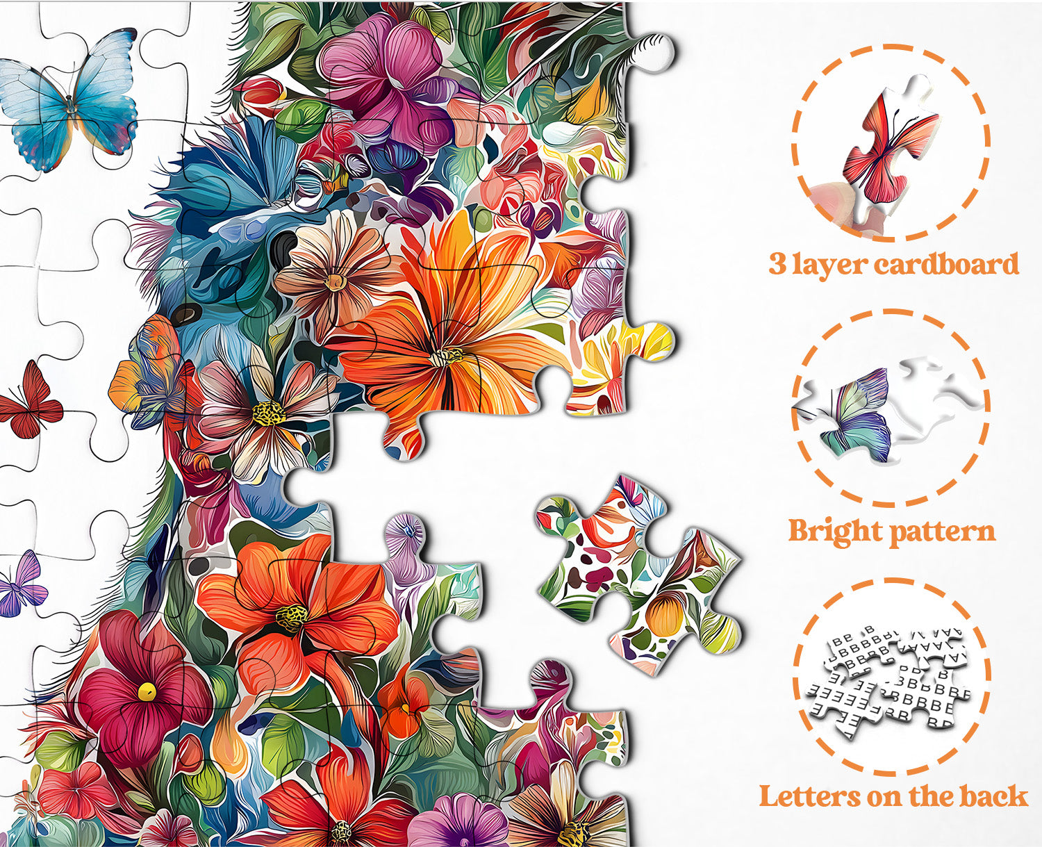 Pun puzzle 1000 pezzi di puzzle gatto farfalla 1000 pezzi