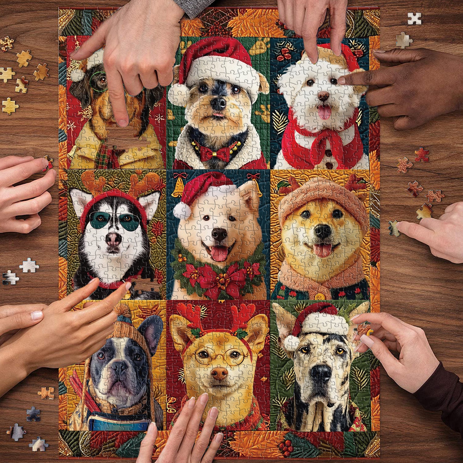 Cani natalizi puzzle puzzle 1000 pezzi
